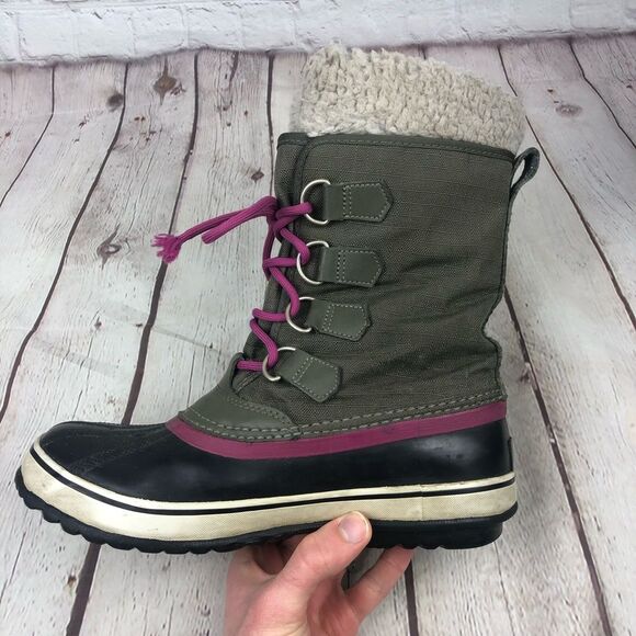 Sorel Winter Carnival Green Winter Boots Women's Sz 8 - Picture 5 of 12